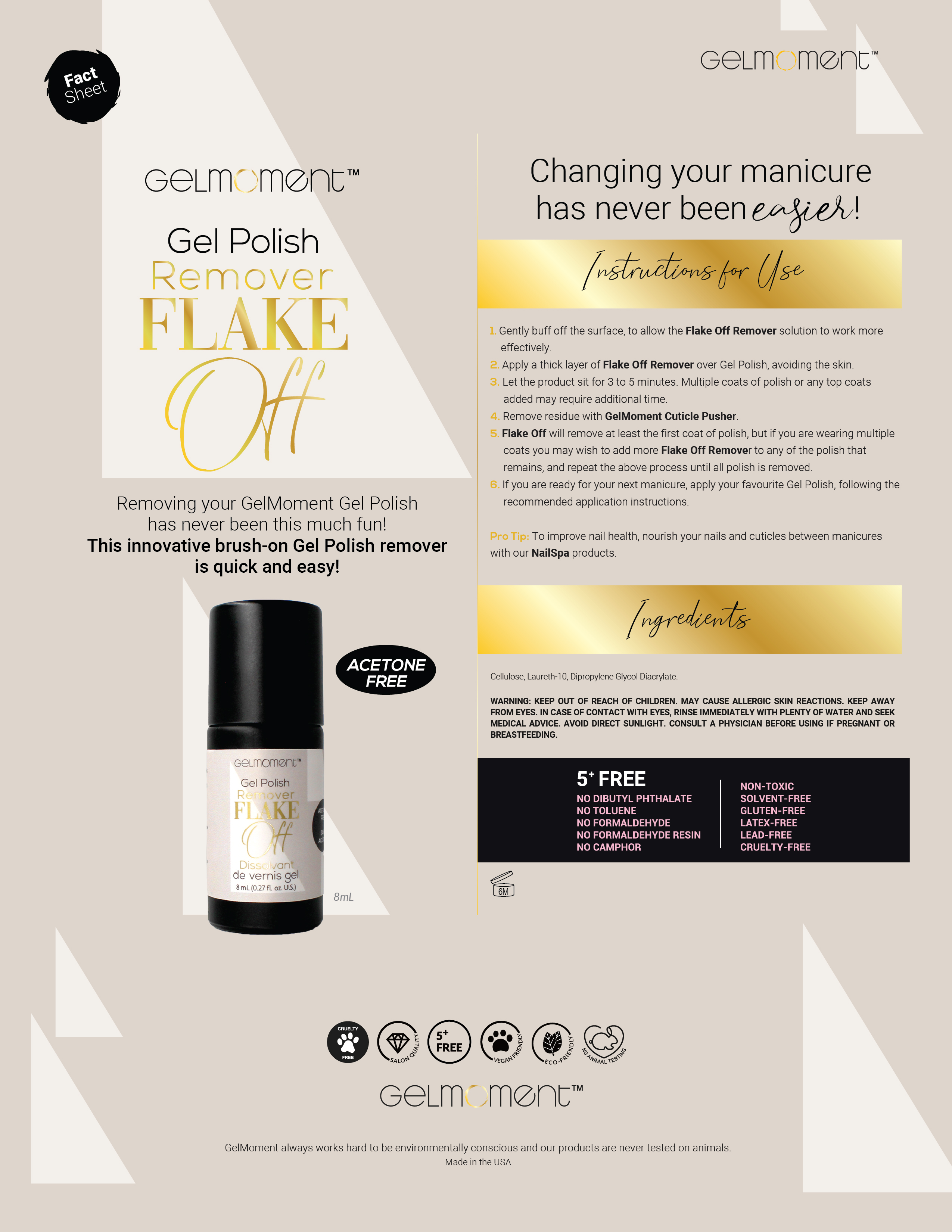 NEW Flake Off Gel Remover